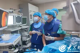 胜利油田中心医院成功开展超声内镜引导下胆管引流术+十二指肠肠道支架置入术图片