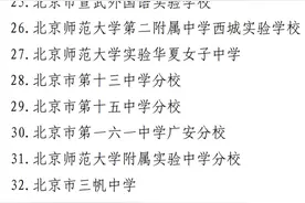 西城区公布2025年义务教育学校名单图片