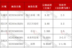杭州六宗宅地预备上线 钱二、滨江区政府板块均在列图片