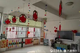 岱岳区祝阳镇中心幼儿园喜庆环创迎元旦图片