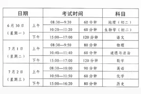 6月30日至7月2日，梅州市2025年中考时间定了图片