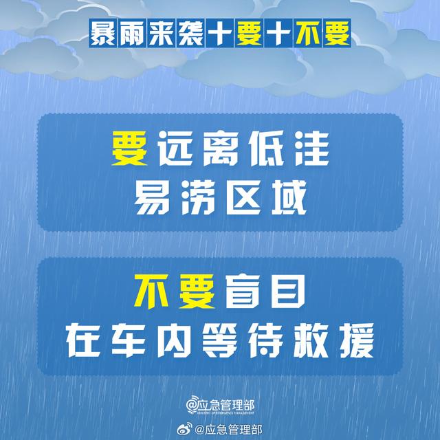 暴雨来袭牢记“10要10不要”