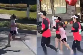 “蹭跑”全马女孩父亲被禁赛三年图片
