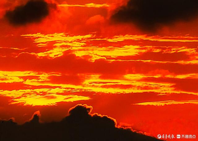 暴雨过后，夕阳绘就绝美画卷