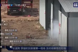 一场大型消防演习中，这只机器狗当起了侦察兵图片