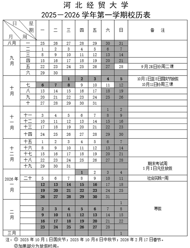 河北多所高校寒假时间确定！