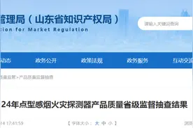 山东省市场监管局发布2024年点型感烟火灾探测器产品质量省级监督抽查结果图片