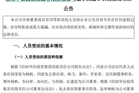 杨帆任信阳华信投资集团董事长 | 简历图片