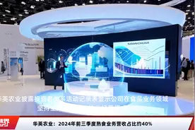 华英农业：2024年前三季度熟食业务营收占比约40%视频封面