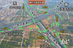 中山西环高速横栏北互通匝道全部通车图片