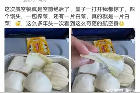 航空公司降本增效，飞机餐仅发4个馒头一片白菜？南航回应了图片