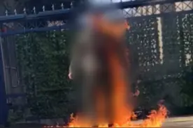 美军人在以使馆外自焚！曾称美军直接参与种族屠杀【看世界·新闻早知道】图片