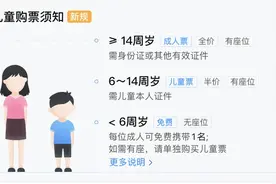 免票+优惠票！儿童坐高铁，提前看过来→图片