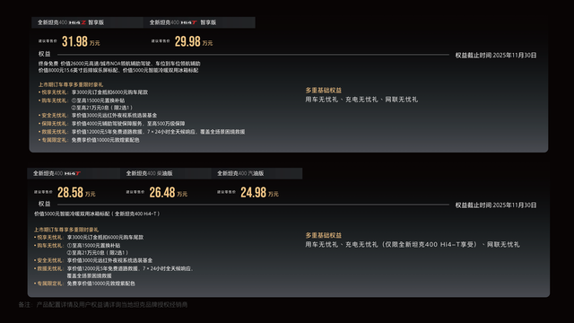 豹 5 最强对手来了！新款坦克 400 24.98万起售，汽油、柴油、插混全都有