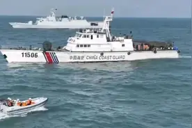 东部战区：罕见海上军警联合！海军、海警、空军一起行动图片