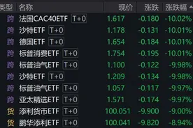多只跨境ETF尾盘跌停，溢价有所收窄图片
