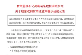 V观财报｜蓝科高新股东被警示：被动减持未及时披露图片
