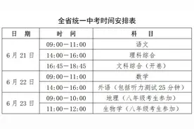 最新！2024年河北省中考时间安排公布图片