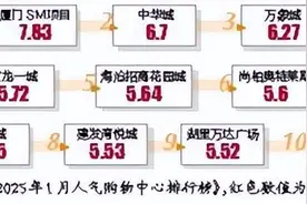 谁是厦门商场“人气王”？榜单发布！图片