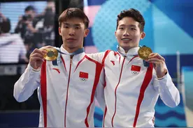 2.07分险胜！王宗源/龙道一男双三米板夺“梦之队”巴黎奥运第四金图片