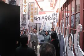 “五卅殉难烈士墓碑”展出：碑文由蔡元培撰写，碑身曾被炸断图片
