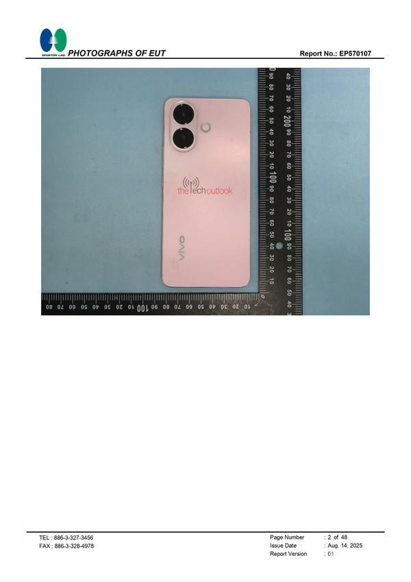vivo V60 Lite真机图曝光：后置竖排双摄 搭载天玑7300