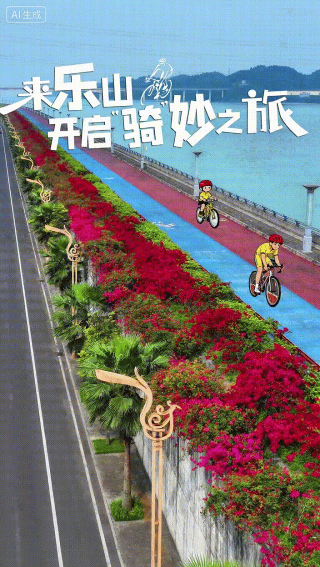 AI海报丨来乐山，开启 “骑” 妙之旅！
