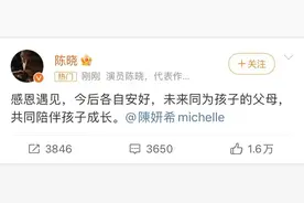 陈晓陈妍希官宣离婚，陆琪：明星夫妻不易离，但可选择不将就图片