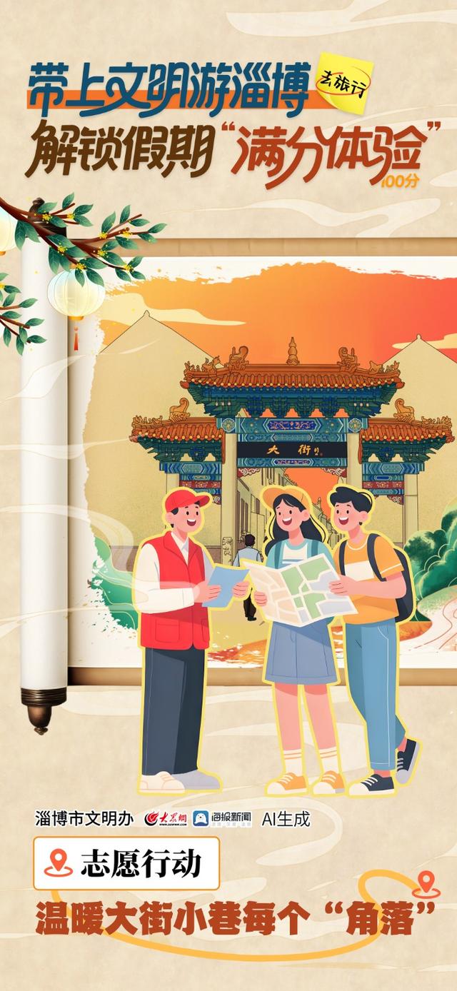 秋光如颂 全景淄博 | 带上文明游淄博，解锁假期“满分体验”
