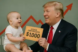 炒股从婴儿抓起？特朗普新政：每个新生儿送1000美元股票图片