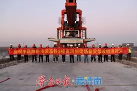 济滨高铁商河制梁场完成全部箱梁架设图片