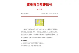临沂发布雷电黄色预警图片
