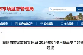 湖北省襄阳市市场监督管理局2024年8至9月食品安全监督抽检结果通报图片
