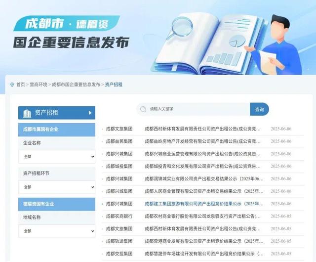 成都国企重要信息公开提档升级！操作指南来了→
