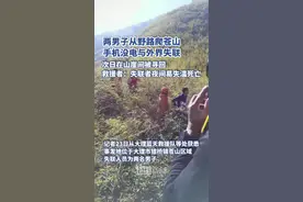 两男子从野路爬大理苍山失联，次日在山崖间被寻回，救援人员：夜间被困很容易失温死亡图片