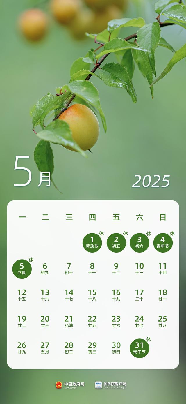 春节8天，劳动节5天……2025年法定节假日安排出炉