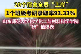 20个宿舍全员“上岸”，1个班级考研录取率93.33%，山东师范大学化工与材料科学学院“研”值爆表图片