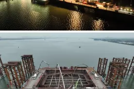 广州南沙万龙大桥顺利完成主墩承台首浇，预计27年主线通车图片