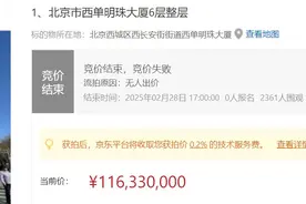 西单明珠大厦6层流拍，或将再次降价拍卖图片