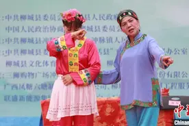广西柳州：十一支彩调剧队“同台竞艺” 演绎丰富乡村生活图片
