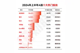2024年中十大热门板块盘点：低空经济成上半年最强题材 电力、银行等防御性板块超额收益显著图片