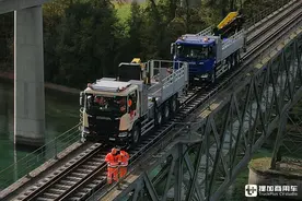 能在铁轨上跑的卡车，您见过吗？路轨两用版斯堪尼亚G 500 XT实拍图片