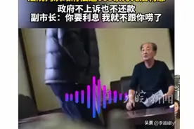 百姓欠钱拘留，政府欠债没事，副市长的话，更让人无言以对！图片