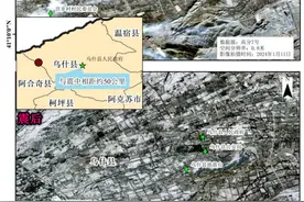新疆7.1级地震后，震前震后的卫星影像对比发现了一些关键信息图片