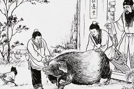 民间故事：屠夫杀了一头怀孕的母猪，多年后，男子说一报还一报图片