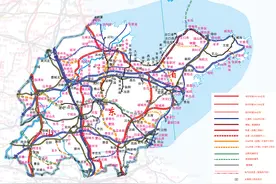 山东省铁路网络规划示意图，山东高铁网络走在全国前列。图片