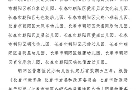关于朝阳区2024年普惠性民办幼儿园认定结果的通知图片
