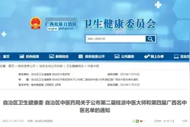 通知 | 第二届桂派中医大师和第四届广西名中医名单公布！图片