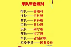 军队军官级别，一次性讲清，涨知识了，收藏起来看看图片