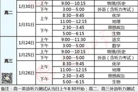 寒假要到了，期末考时间定了吗？图片